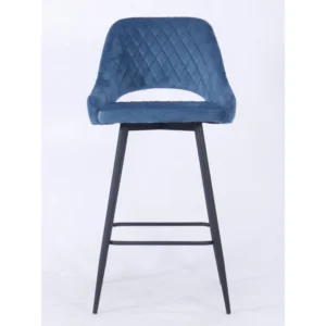 mobiliario-contract-taburete honorio metal tapizado velvet 62 turquesa dark 1